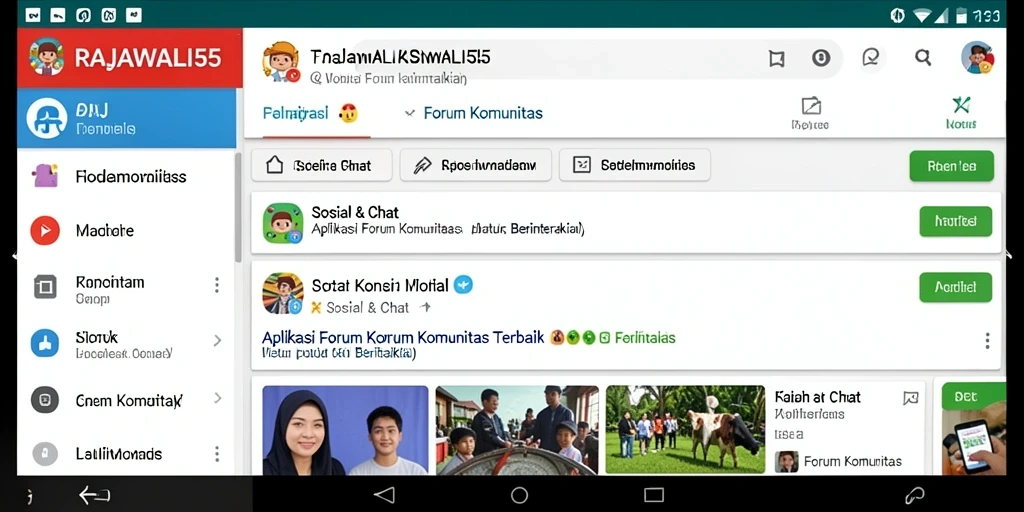 Antarmuka RAJAWALI55 yang interaktif dan mudah digunakan.