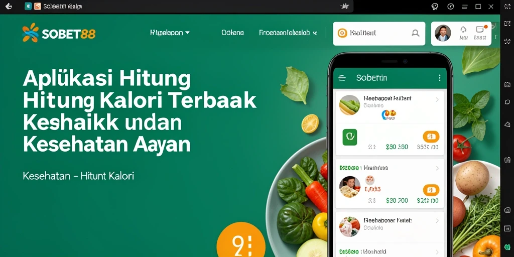Tampilan antarmuka SOBET88 dengan fitur Hitung Kalori yang intuitif.